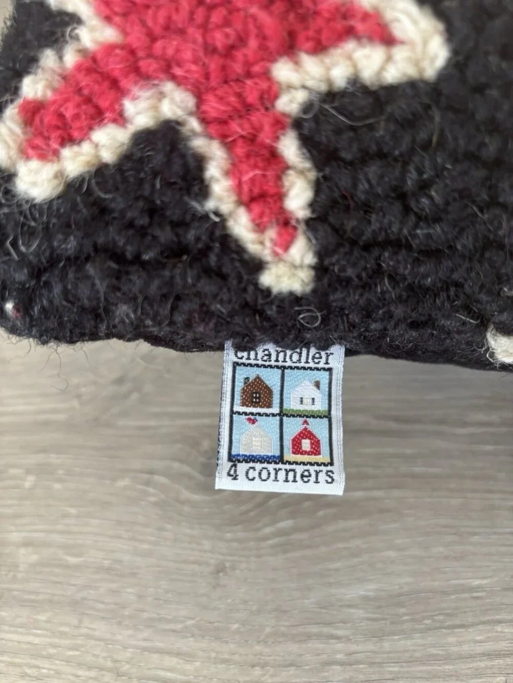 Chandler 4 Corner Hook Pillow Cover Fairisle Moose 18” Laura Magroz Christmas
